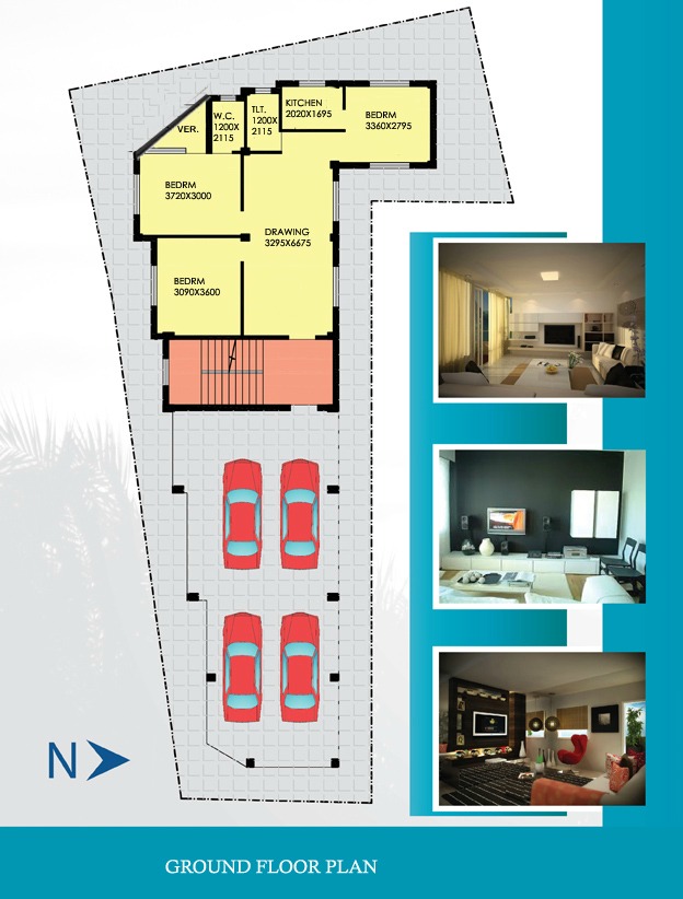 Ground Floor Plan in Ajelia Projects of Pabitra Group of Companies