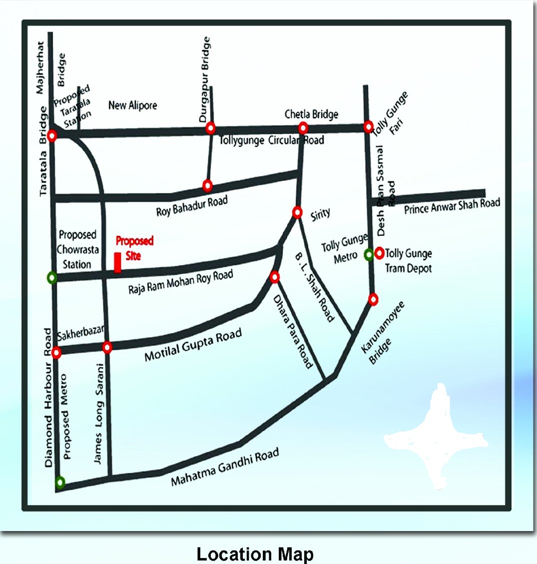 Location Map of Gaurav Garden Project of Pabitra Group of Companies 