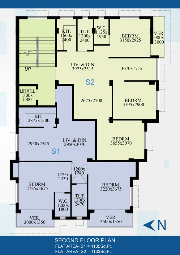 Second Floor Plan of Panchabati projects of Pabitra Group of Companies